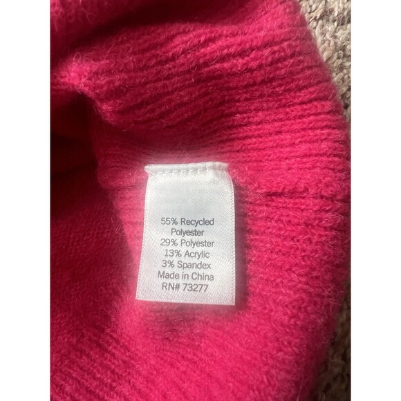 NWT Lauren Conrad Pink Women's Fuchsia Knit Super soft Sweater Size Large - Picture 6 of 6